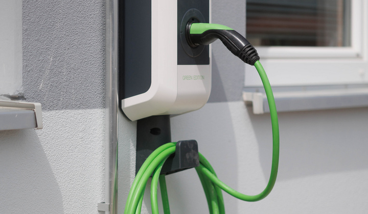 Detailansicht einer Wallbox-Ladestation
